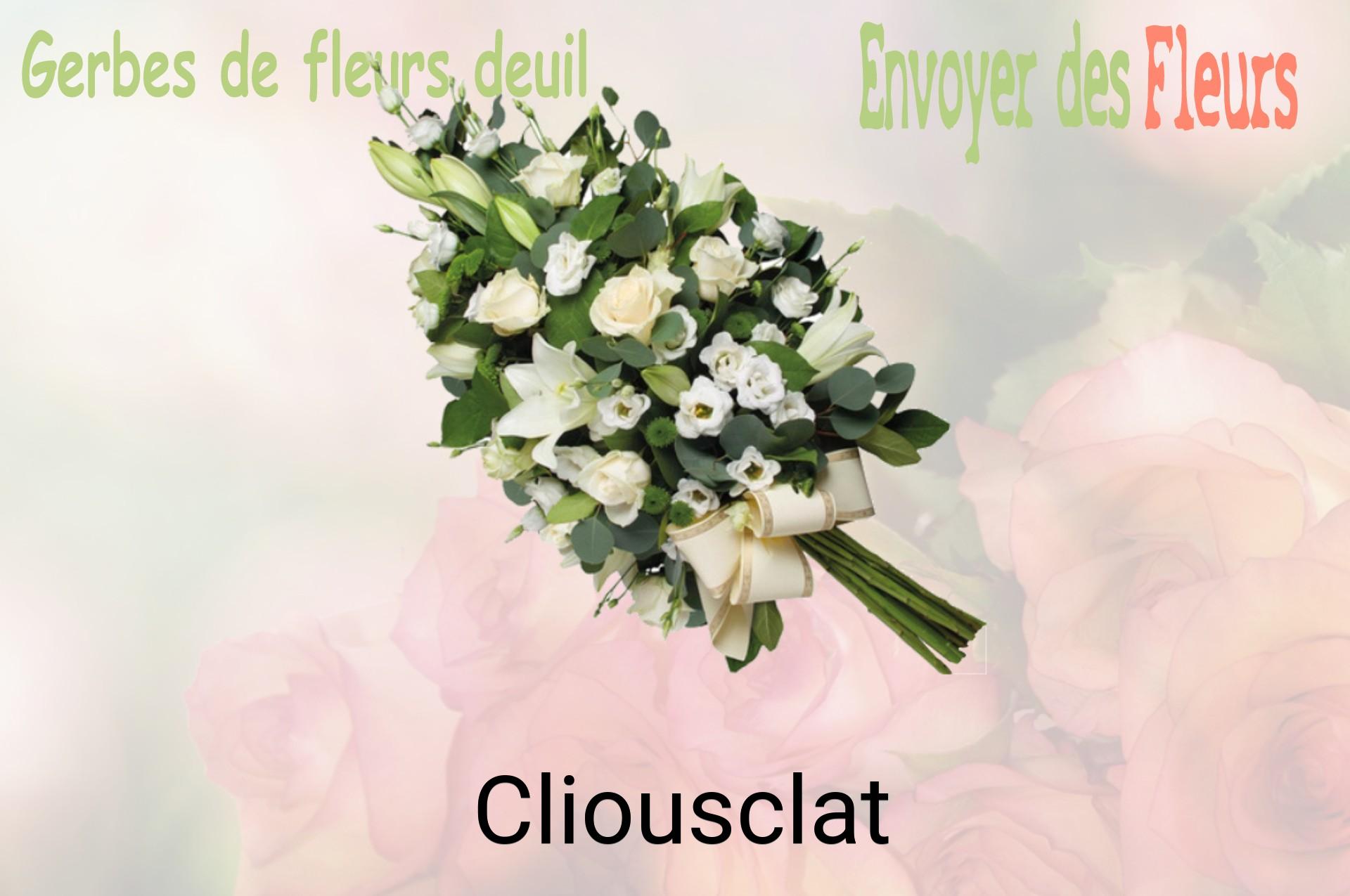 Gerbe de fleurs de deuil livrée à Cliousclat